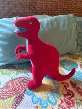 Red Plush Dinosaur Toy, with sound effects
